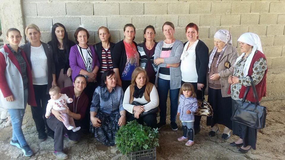 group of women survivors of war and children