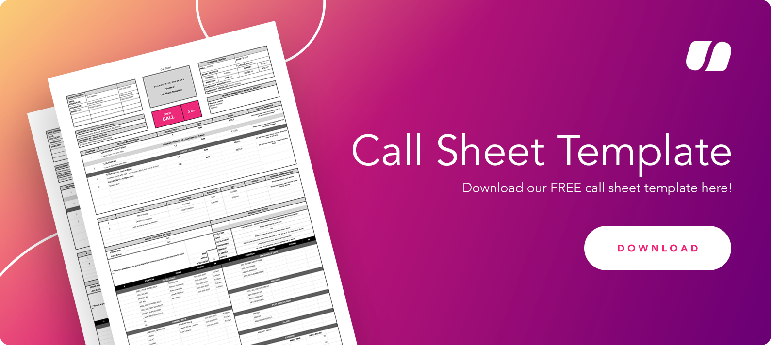 Call Sheet Template download