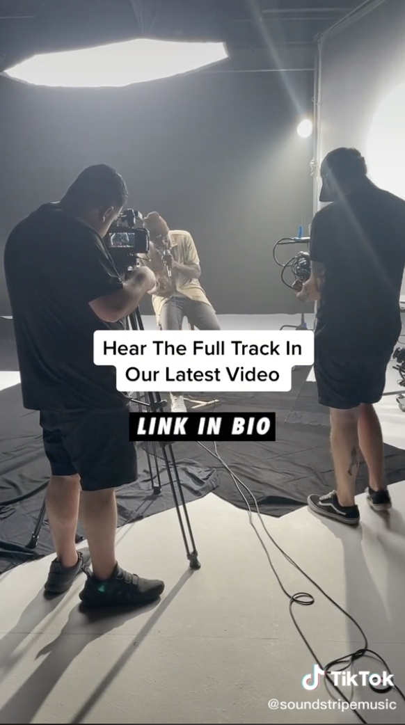 Soundstripe production shoot on TikTok